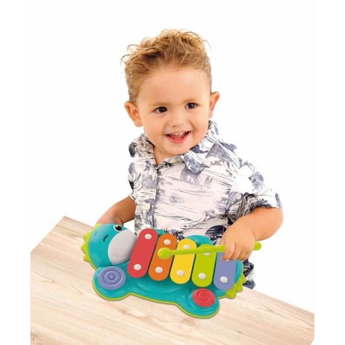 BabyClementoni - Xylodino - Xylophone - Jouet Musical Dinosaure - 5 Lames ColorÈes