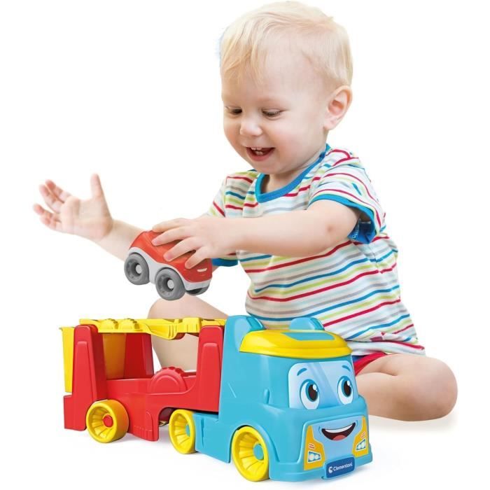 Jeu Clementoni - Le Camion des voitures culbutos - Plastique recyclÈs - Voitures inclues - Des 18 mois - FabriquÈ en Italie