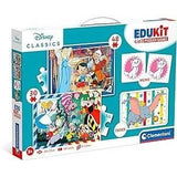 Clementoni - Edukit - Disney - Coffret apprentissage 4 en 1 - 2 puzzles, 1 mémo, 1 jeu de 6 cubes - Fabriqué en Italie - Dés 4ans