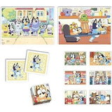 Clementoni - Edukit - Bluey - Coffret apprentissage 4 en 1 - 2 puzzles, 1 mémo, 1 jeu de 6 cubes - Fabriqué en Italie - Dés 4ans