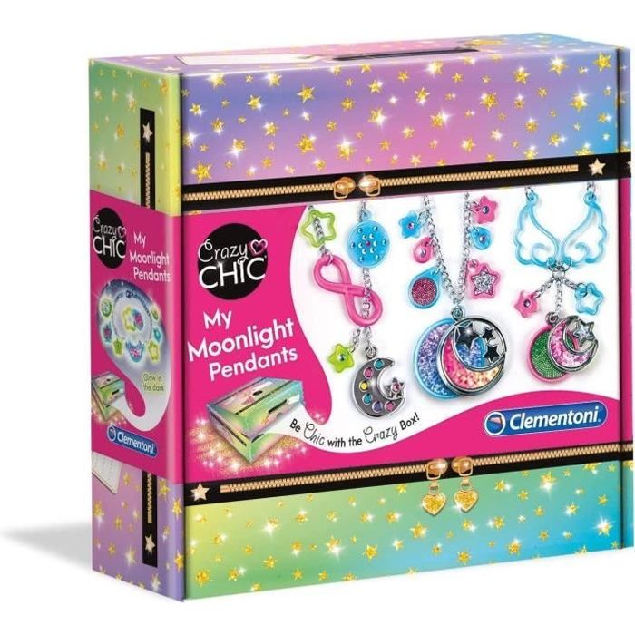 Coffret création de bracelets et colliers illuminés - Crazy Chic - Clementoni - Multicolore
