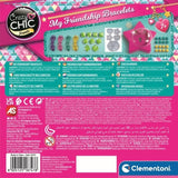 Clementoni Crazy Chic  - Coffret création de bracelets de l'amitié - Perles et fils - Des 7ans