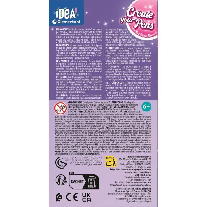 CLEMENTONI - Crée tes stylos - Best Friends
