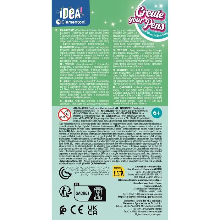 CLEMENTONI - Crée tes stylos - Wonderful Butterflies