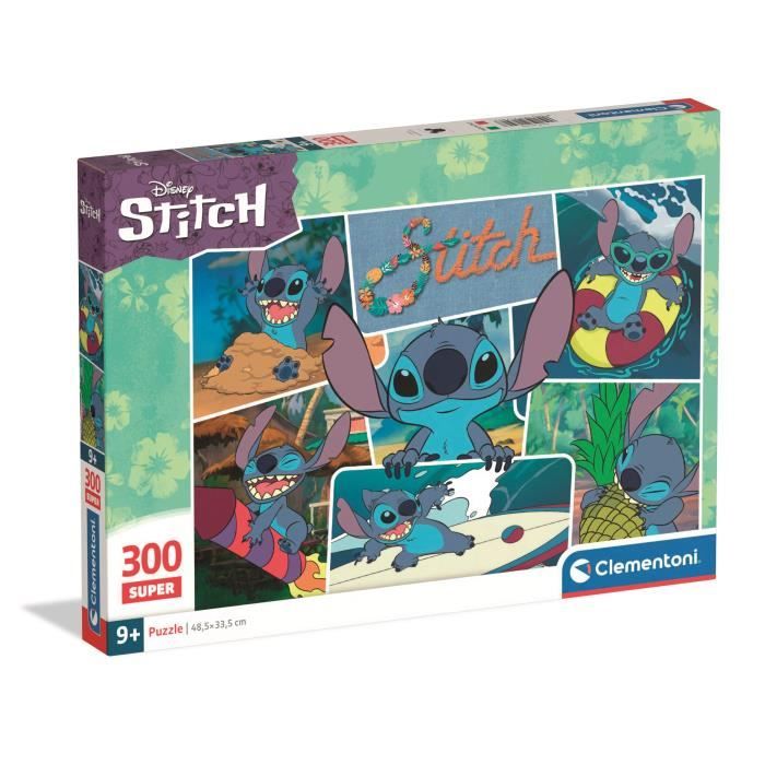 Puzzle Stitch 300 pieces Super, Pour enfants a partir de 3 ans, Theme dessins animés, CLEMENTONI
