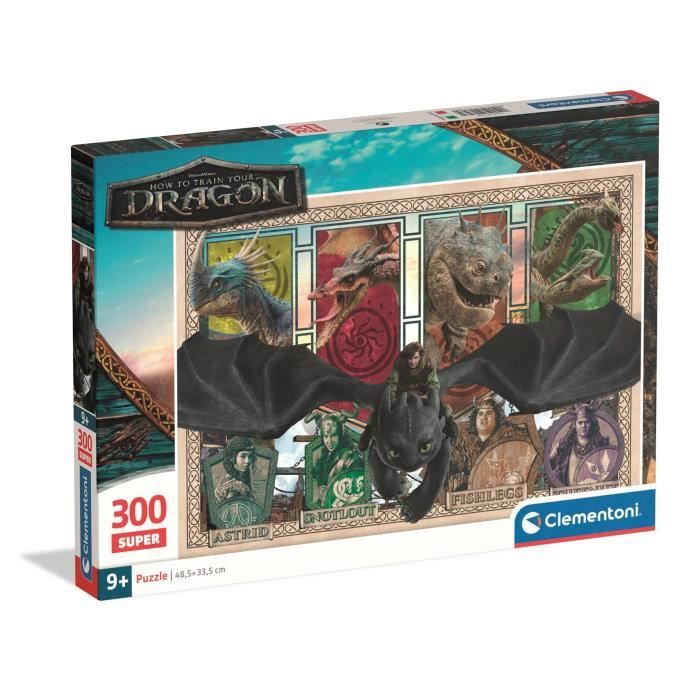 CLEMENTONI - 300 pieces Super - How to Train your Dragon