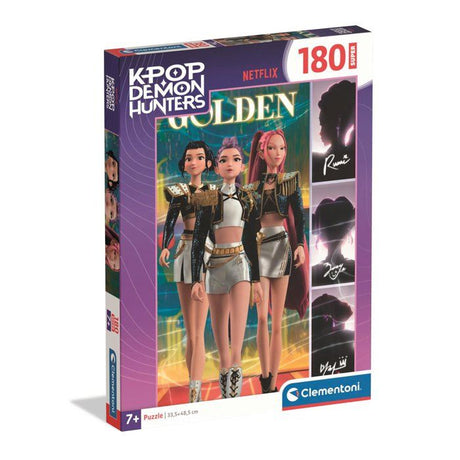 Clementoni - K-Pop Demon Hunters - Puzzles 180 Pieces - Puzzle enfant - Des 7 ans - Trio Golden - Netflix