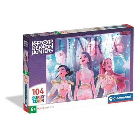 Clementoni - K-Pop Demon Hunters - Puzzles 104 Pieces - Puzzle enfant - Des 6 ans -  Rumi, Mira et Zoey - Netflix