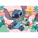 Puzzle 60 pieces Stitch, Pour enfants a partir de 3 ans, Theme dessins animés, CLEMENTONI