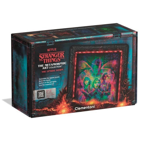 Puzzle Cadre Lumineux Le Monde a l'Envers - CLEMENTONI - Stranger Things - 520 pieces - Effets Visuels LED - 14 Ans -Série Netflix