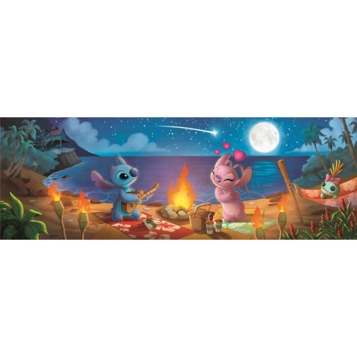 Puzzle 1000 pieces Stitch, Panorama Compact, CLEMENTONI, Dimensions du puzzle 98 x 33 cm