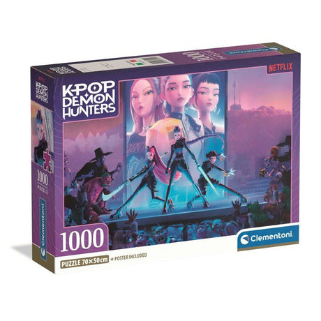Clementoni - K-Pop Demon Hunters - Puzzle 1000 Pieces - Puzzle Adulte - Des 14 ans - Netflix