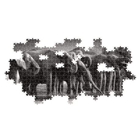 CLEMENTONI - Compact 1000 pieces Panorama - Herd of Giants