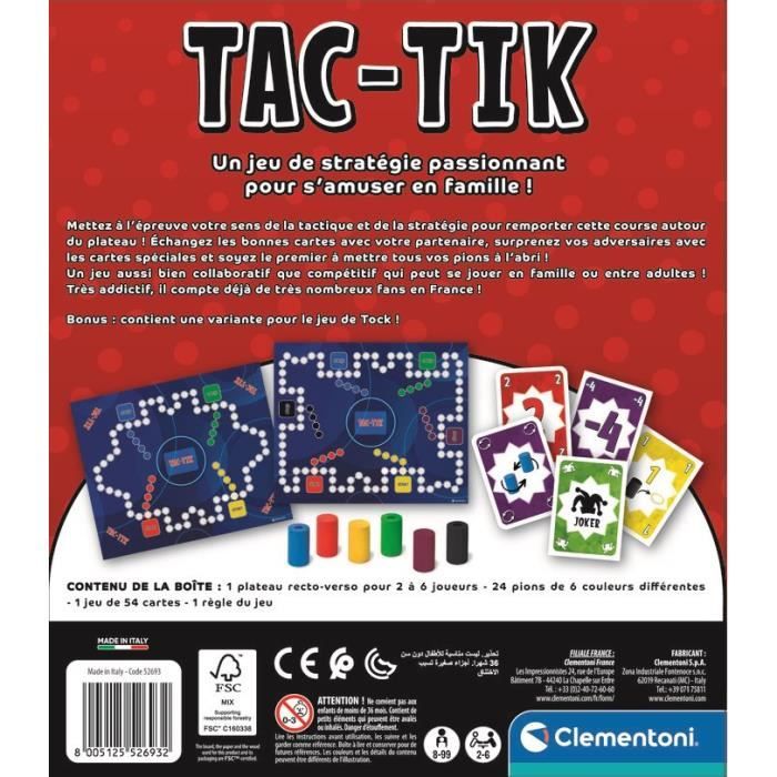 CLEMENTONI - Tac-Tik, jeu de plateau
