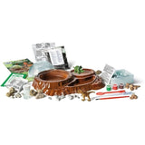 Clementoni - Sciences et jeu - Le monde des dinosaures - Terrarium a crÈer + 3 figurines dinosaures - FabriquÈ en Italie