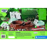 Clementoni - Sciences et jeu - Le monde des dinosaures - Terrarium a crÈer + 3 figurines dinosaures - FabriquÈ en Italie