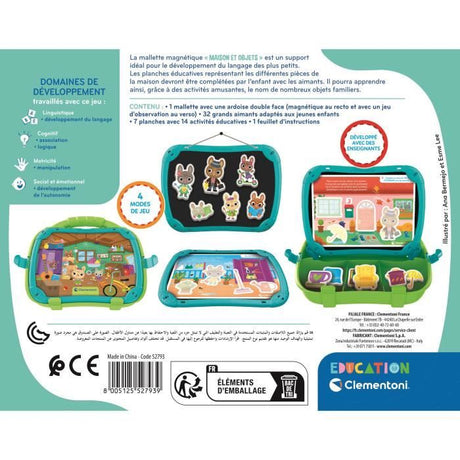 CLEMENTONI - Mallette magnétique - Mots et objets - Apprentissage - Des 2 ans