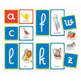 Montessori - Clementoni - Les lettres tactiles - Jeu éducatif pour apprendre l'alphabet - 26 cartes lettres rugeuses - Dés 3 ans