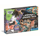 CLEMENTONI - Animaux planete Réalité - Coffret scientifique - Experiences scientifiques et activités virutelles - Moules, peintures,