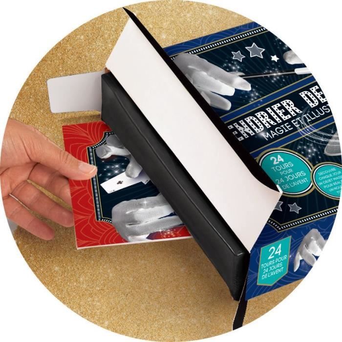 Calendrier de l'Avent Magicien, Theme Magie & Illusions, 24 tours différents, Inclus manuel illustré, CLEMENTONI 52855, Des 7 Ans