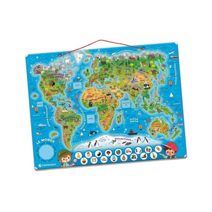 CLEMENTONI - Puzzle magnétique du monde