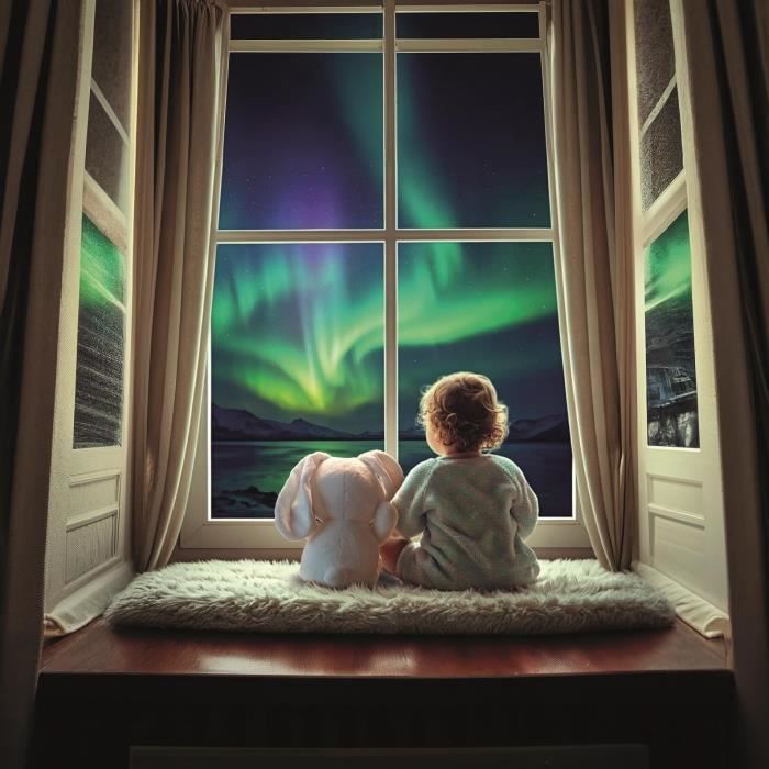 CLEMENTONI - Mon Lapin Polaire - Projecteur d'Aurores Boréales