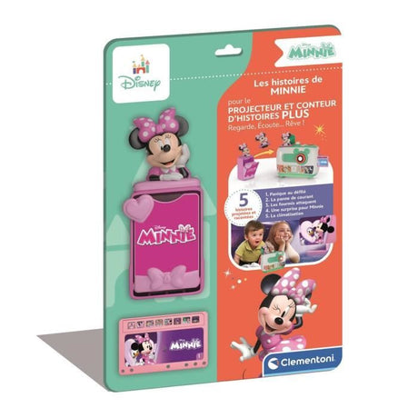 Clementoni, Recharge  Projecteur Conteur d'Histoires Plus, Les Histoires de Minnie, 5 Histoires Racontées et Projetées, Des 2ans