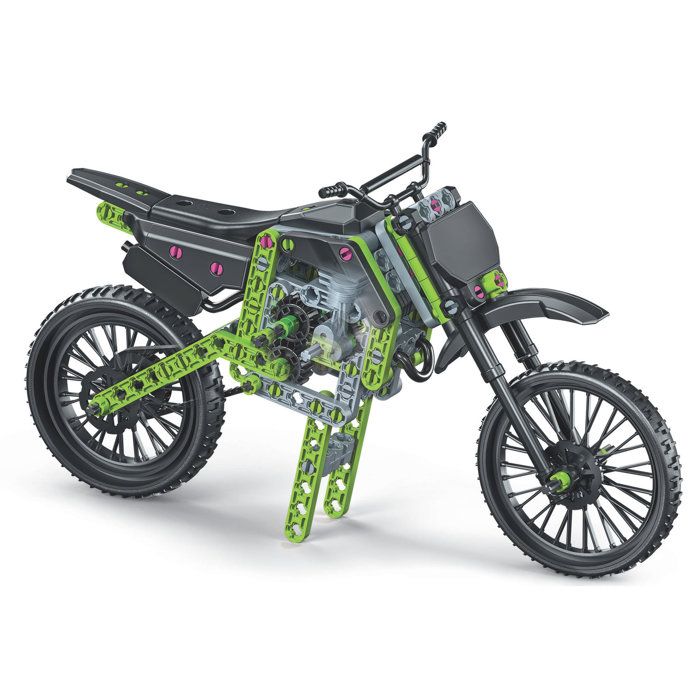 Motocross - CLEMENTONI - Mon Atelier Mécanique - Avec + 170 pieces - Des 8 ans - Fabriqué en Italie - Coffret de construction enfant