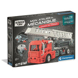 Camion de Pompier - CLEMENTONI - Mon Atelier Mécanique - Plus de 170 pieces - Des 8 ans - Fabriqué en Italie