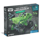 Monster Truck - CLEMENTONI - Mon Atelier Mécanique - Plus de 260 pieces - 2 en 1 - Des 8 ans - Fabriqué en Italie