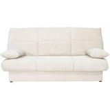 Banquette clic-clac CLEM - 3 places - Tissu en velours côtelé - Beige - Densité 20kg/m3 - 190 x 90 x 92 cm - Fabriqué au Portugal