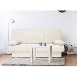 Banquette clic-clac CLEM - 3 places - Tissu en velours côtelé - Beige - Densité 20kg/m3 - 190 x 90 x 92 cm - Fabriqué au Portugal