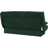 Banquette clic-clac - 3 places - Avec coussins - Tissu Vert -190 x 90 x 92 cm - CLEM