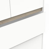 Armoire de chambre - CLYDE - Chene Kronberg / Blanc - 4 portes - 138,2 x 50 x 220,5 cm