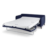 HEXAGONE CanapÈ convertible couchage express - 3 places - Velours bleu nuit - L 182 x P 85 x H 97 cm - CLYDE