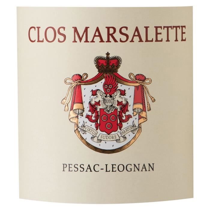 Clos Marsalette 2017 Pessac-Leognan - Vin rouge de Bordeaux