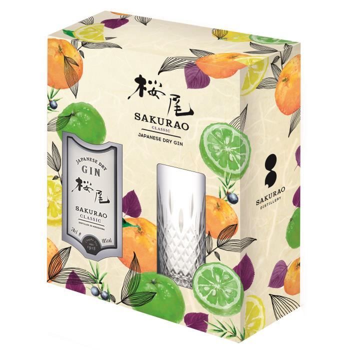 Sakurao - Classic Gin Box 40.0% Vol. 70cl + 1 glass