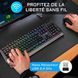 Pack Gamer 2 en 1 - The G-Lab - COMBO TUNGSTEN - Souris Sans Fil - Clavier Sans Fil