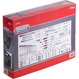 Coffret a douilles CONNEX - 216 pieces - Garantie 2 ans