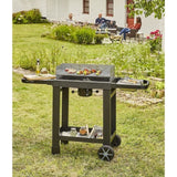 COOK'IN GARDEN Barbecue au charbon de bois EASY 60 - L 134 x l 48 x H 96cm - Surface de cuisson : L 57 x l 30cm - Noir