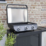 COOK'IN GARDEN Barbecue a gaz FLAVO 60 - 3 feux - 8,4 kW - L 64×l 55×H 40 cm - Surface cuisson : L 60×l 40 cm - Allumage Piezzo