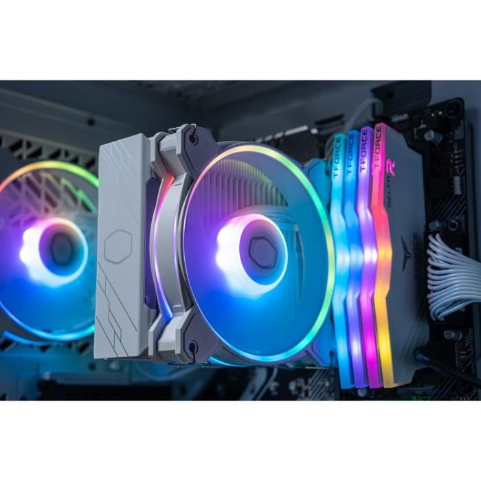 COOLER MASTER - Hyper 212 Halo White ARGB - Ventirad - TDP 180w - 120 mm