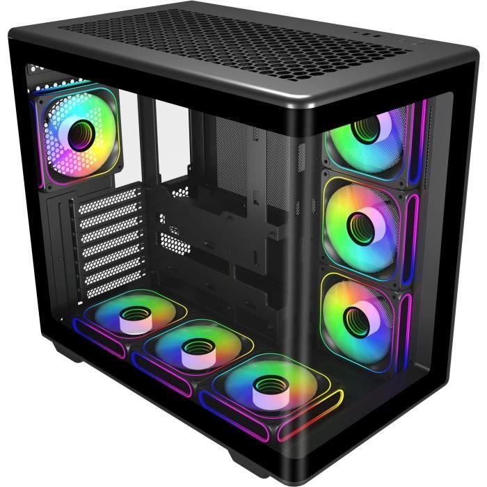 Boitier Moyen Tour ATX Cooler Master Elite 600 avec panneaux vitrés (Noir)