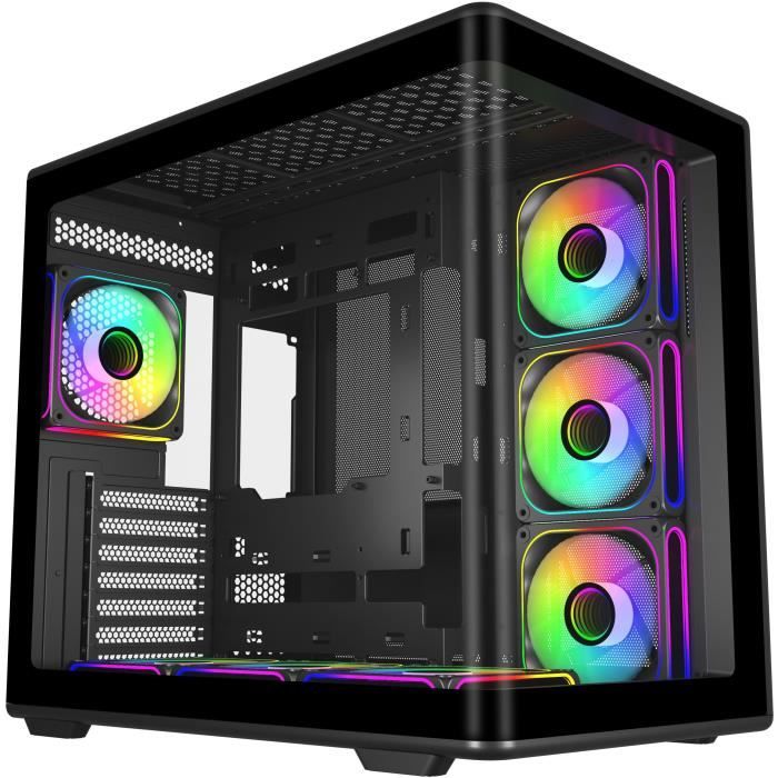 COOLER MASTER - Elite 600 Black 7*ARGB (7 Fan Version + Hub) - Boîtier PC - Moyen tour