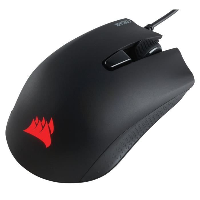 CORSAIR Souris Gamer Optique HARPOON RGB PRO FPS/MOBA - RÈtroÈclairÈ Backlit RGB LED - 12000 DPI - Noir (CH-9301111-EU)