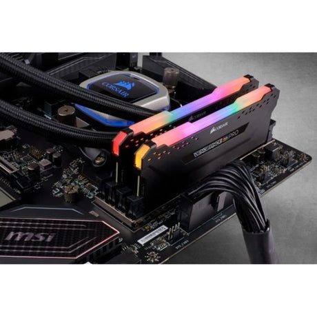 Mémoire RAM - CORSAIR - Vengeance RGB Pro DDR4 - 32GB 2x16GB DIMM - 3200 MHz  - 1.35V - Noir (CMW32GX4M2E3200C)
