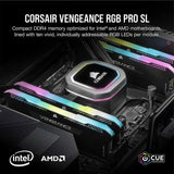 MÈmoire RAM - CORSAIR - Vengeance RGB Pro SL DDR4 - 32GB 2x16GB DIMM - 3200 MHz  - CL16 - 1.35V - Noir (CMH32GX4M2E3200C)