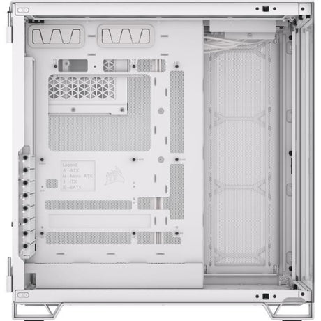 Boîtier PC - CORSAIR - 6500X  Tempered Glass Mid-Tower Dual Chamber - Blanc