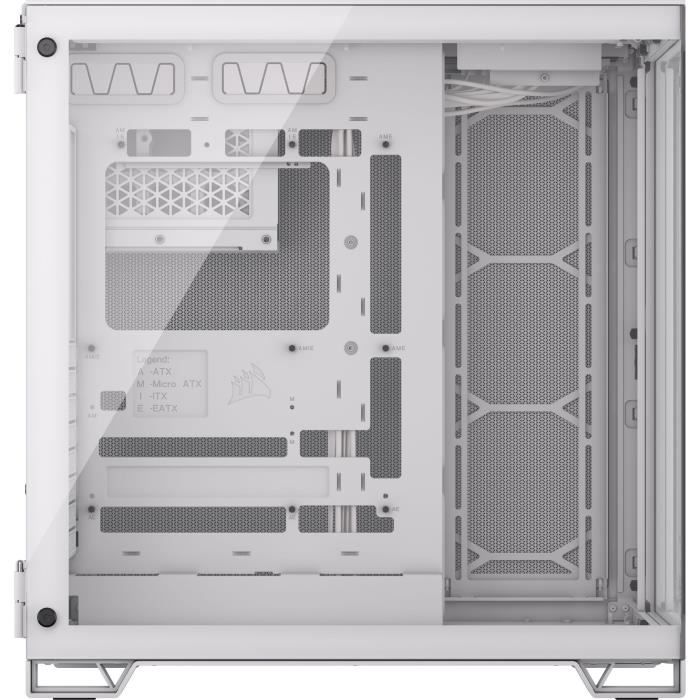 Boîtier PC - CORSAIR - 6500X  Tempered Glass Mid-Tower Dual Chamber - Blanc