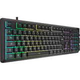 Clavier gaming filaire a membrane - CORSAIR - K55 CORE RGB - RÈtroÈclairage RGB 10 zones - Gris - Silencieux et rÈactif